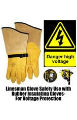 Linesman Gloves Rubber Insulating Glove Warning